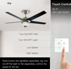GearUP Wi-Fi Ceiling Fan Speed Controller & Light Switch — Smart TUYA / Smart Life App Control – (Without Remote)